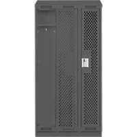 Clean Line Lockers, Bank of 3, 36" x 18" x 82", Steel, Charcoal, Rivet (Assembled), Perforated EastCoast Offshore Supplies