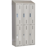 Casiers robustes Concorde, 2 niveaux, Bloc de 3, 36" x 18" x 78", Acier, Gris, Soud&eacute; (assembl&eacute;) EastCoast Offshore Supplies