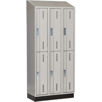Concorde Heavy-Duty Lockers, 2 -tier, Bank of 3, 36" x 18" x 82", Steel, Grey, Welded (Assembled) EastCoast Offshore Supplies