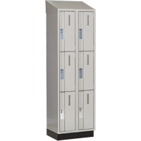 Concorde Heavy-Duty Lockers, 3 -tier, Bank of 2, 24" x 18" x 82", Steel, Grey, Welded (Assembled) EastCoast Offshore Supplies