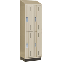 Concorde Heavy-Duty Lockers, 2 -tier, Bank of 2, 24" x 18" x 82", Steel, Beige, Welded (Assembled) EastCoast Offshore Supplies