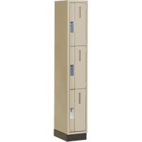 Casiers robustes Concorde, 3 niveaux, 12" x 18" x 76", Acier, Beige, Soud&eacute; (assembl&eacute;) EastCoast Offshore Supplies