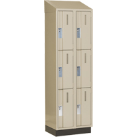 Concorde Heavy-Duty Lockers, 3 -tier, Bank of 2, 24" x 18" x 82", Steel, Beige, Welded (Assembled) EastCoast Offshore Supplies