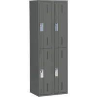 Concorde Heavy-Duty Lockers, 2 -tier, Bank of 2, 24" x 18" x 72", Steel, Charcoal, Welded (Assembled) EastCoast Offshore Supplies
