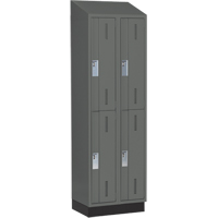 Concorde Heavy-Duty Lockers, 2 -tier, Bank of 2, 24" x 18" x 82", Steel, Charcoal, Welded (Assembled) EastCoast Offshore Supplies