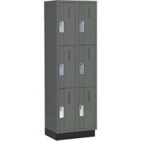 Concorde Heavy-Duty Lockers, 3 -tier, Bank of 2, 24" x 18" x 76", Steel, Charcoal, Welded (Assembled) EastCoast Offshore Supplies