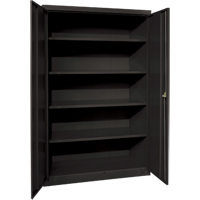 Deep Hi-Boy Storage Cabinet, Steel, 4 Shelves, 72" H x 36" W x 24" D, Black EastCoast Offshore Supplies