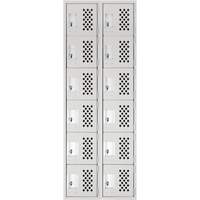 Clean Line Lockerettes, 6 -tier, Bank of 2, 18" x 72" x 12", Steel EastCoast Offshore Supplies