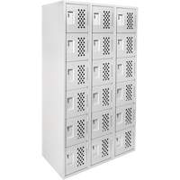 Clean Line Lockerettes, 6 -tier, Bank of 3, 18" x 72" x 12", Steel EastCoast Offshore Supplies