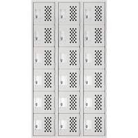 Clean Line Lockerettes, 6 -tier, Bank of 3, 18" x 72" x 12", Steel EastCoast Offshore Supplies