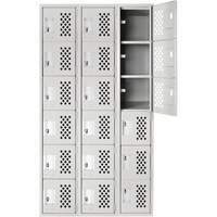 Clean Line Lockerettes, 6 -tier, Bank of 3, 18" x 72" x 12", Steel EastCoast Offshore Supplies