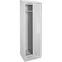 Clean Line Lockers, Bank of 2, 24" x 18" x 82", Steel, Grey, Rivet (Assembled), Perforated EastCoast Offshore Supplies