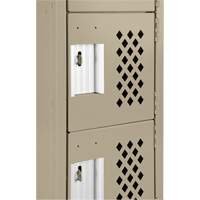 Assembled Lockerettes Clean Line Perforated Economy Lockers, 6 -tier, 18" x 72" x 12", Steel EastCoast Offshore Supplies