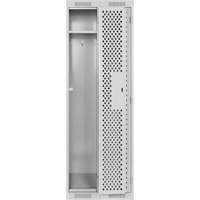 Clean Line Lockers, 2 -tier, 12" x 12" x 72", Steel, Grey, Rivet (Assembled), Perforated EastCoast Offshore Supplies