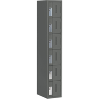 Concorde Heavy-Duty Lockers, 6 -tier, 12" x 18" x 72", Steel, Charcoal, Welded (Assembled) EastCoast Offshore Supplies