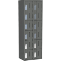 Concorde Heavy-Duty Lockers, 6 -tier, Bank of 2, 24" x 18" x 72", Steel, Charcoal, Welded (Assembled) EastCoast Offshore Supplies