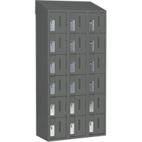 Concorde Heavy-Duty Lockers, 6 -tier, Bank of 3, 36" x 18" x 78", Steel, Charcoal, Welded (Assembled) EastCoast Offshore Supplies