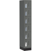 Concorde Heavy-Duty Lockers, 6 -tier, 12" x 18" x 76", Steel, Charcoal, Welded (Assembled) EastCoast Offshore Supplies