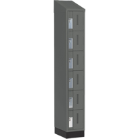 Concorde Heavy-Duty Lockers, 6 -tier, 12" x 18" x 82", Steel, Charcoal, Welded (Assembled) EastCoast Offshore Supplies