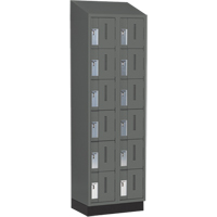 Concorde Heavy-Duty Lockers, 6 -tier, Bank of 2, 24" x 18" x 82", Steel, Charcoal, Welded (Assembled) EastCoast Offshore Supplies