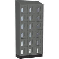 Concorde Heavy-Duty Lockers, 6 -tier, Bank of 3, 36" x 18" x 82", Steel, Charcoal, Welded (Assembled) EastCoast Offshore Supplies