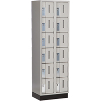 Concorde Heavy-Duty Lockers, 6 -tier, Bank of 2, 24" x 18" x 76", Steel, Grey, Welded (Assembled) EastCoast Offshore Supplies