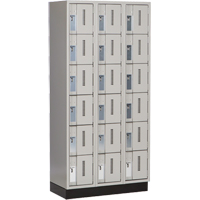 Concorde Heavy-Duty Lockers, 6 -tier, Bank of 3, 36" x 18" x 76", Steel, Grey, Welded (Assembled) EastCoast Offshore Supplies