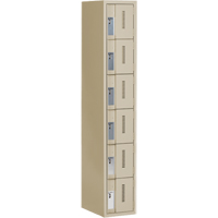 Concorde Heavy-Duty Lockers, 6 -tier, 12" x 18" x 72", Steel, Beige, Welded (Assembled) EastCoast Offshore Supplies