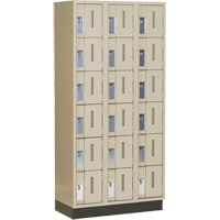 Concorde Heavy-Duty Lockers, 6 -tier, Bank of 3, 36" x 18" x 76", Steel, Beige, Welded (Assembled) EastCoast Offshore Supplies