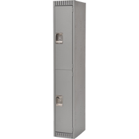 Lockers, 2 -tier, 12" x 18" x 72", Steel, Grey, Knocked Down EastCoast Offshore Supplies