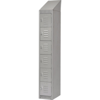 Lockers, 6 -tier, 12" x 18" x 82", Steel, Grey, Knocked Down EastCoast Offshore Supplies