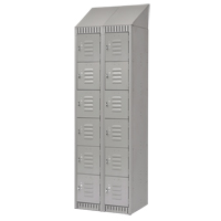 Lockers, 6 -tier, Bank of 2, 24" x 18" x 82", Steel, Grey, Knocked Down EastCoast Offshore Supplies