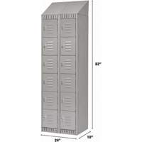 Lockers, 6 -tier, Bank of 2, 24" x 18" x 82", Steel, Grey, Knocked Down EastCoast Offshore Supplies