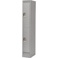 Lockers, 2 -tier, 12" x 18" x 76", Steel, Grey, Knocked Down EastCoast Offshore Supplies