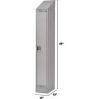 Lockers, 12" x 18" x 86", Steel, Grey, Knocked Down EastCoast Offshore Supplies