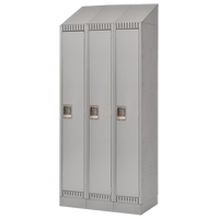 Lockers, Bank of 3, 36" x 18" x 86", Steel, Grey, Knocked Down EastCoast Offshore Supplies