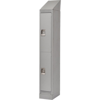 Lockers, 2 -tier, 12" x 18" x 86", Steel, Grey, Knocked Down EastCoast Offshore Supplies