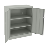 Counter High Cabinet, Steel, 2 Shelves, 42" H x 36" W x 18" D, Light Grey EastCoast Offshore Supplies