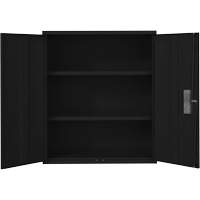 Lo-Boy Storage Cabinet, Steel, 2 Shelves, 42" H x 36" W x 18" D, Black EastCoast Offshore Supplies