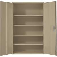 Extra Wide Hi-Boy Storage Cabinet, Steel, 4 Shelves, 72" H x 48" W x 24" D, Beige EastCoast Offshore Supplies