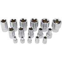 5-Point EPR Torx Socket Set, 16 Pieces, 1/4"/3/8"/1/2" Drive Size EastCoast Offshore Supplies