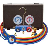 Dual Manifold Gauge Set with 3-in-1 Side Mount Can Tap Valve EastCoast Offshore Supplies