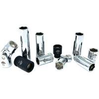 Jeu de douilles chrom&eacute;es avec rail, 10 Morceaux, Prise de 1/4"/3/8" EastCoast Offshore Supplies