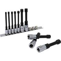 Metric Hex Socket Bit Set with Reduced Shank, 10 Pieces, 1/4"/3/8" Drive Size EastCoast Offshore Supplies