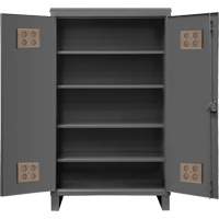 Armoire ext&eacute;rieure robuste, Acier, 4 Tablettes, 78" h x 60" la x 24" P, Gris EastCoast Offshore Supplies