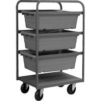 Mobile Tub Rack, Double-sided, 3 bins, 26" W x 18" D x 42" H EastCoast Offshore Supplies