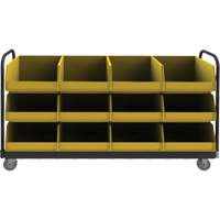 Mobile Tub Rack, Double-sided, 12 bins, 78" W x 18" D x 47" H EastCoast Offshore Supplies