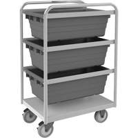 Mobile Tub Rack, Double-sided, 3 bins, 26" W x 18" D x 42" H EastCoast Offshore Supplies