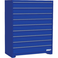 Armoire &agrave; tiroirs modulaire, 9 tiroirs, 24" la x 28" p x 60" h, Bleu EastCoast Offshore Supplies