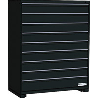 Armoire &agrave; tiroirs modulaire, 9 tiroirs, 24" la x 28" p x 60" h, Noir EastCoast Offshore Supplies